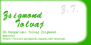 zsigmond tolvaj business card